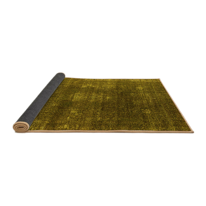 Sideview of Oriental Yellow Industrial Rug, urb1078yw