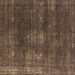 Square Oriental Brown Industrial Rug, urb1078brn