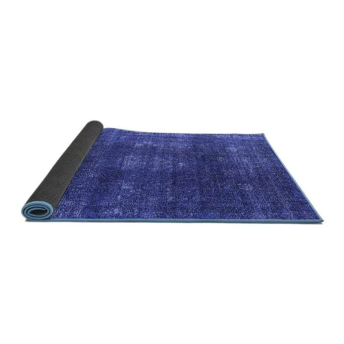 Sideview of Oriental Blue Industrial Rug, urb1078blu