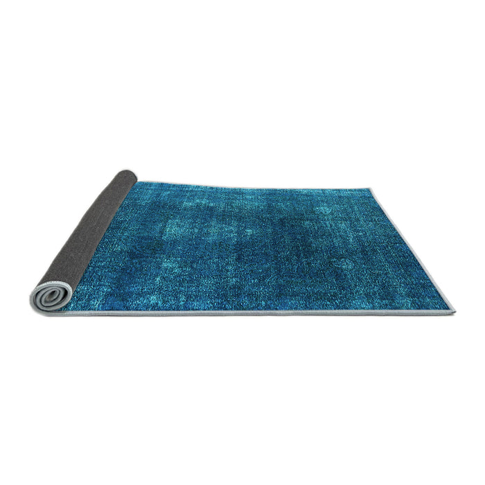 Sideview of Oriental Light Blue Industrial Rug, urb1078lblu