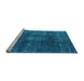 Sideview of Machine Washable Oriental Light Blue Industrial Rug, wshurb1078lblu