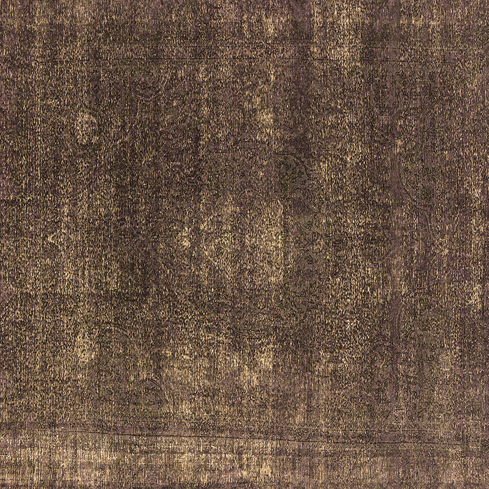 Square Machine Washable Oriental Brown Industrial Rug, wshurb1078brn