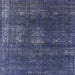 Square Mid-Century Modern Blue Oriental Rug, urb1078