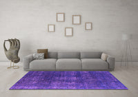 Machine Washable Oriental Purple Industrial Rug, wshurb1078pur