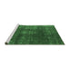 Sideview of Machine Washable Oriental Emerald Green Industrial Area Rugs, wshurb1078emgrn