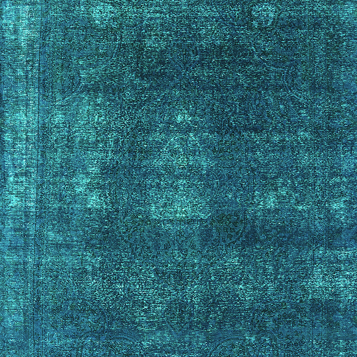 Machine Washable Oriental Turquoise Industrial Area Rugs, wshurb1078turq