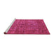 Sideview of Machine Washable Oriental Pink Industrial Rug, wshurb1079pnk