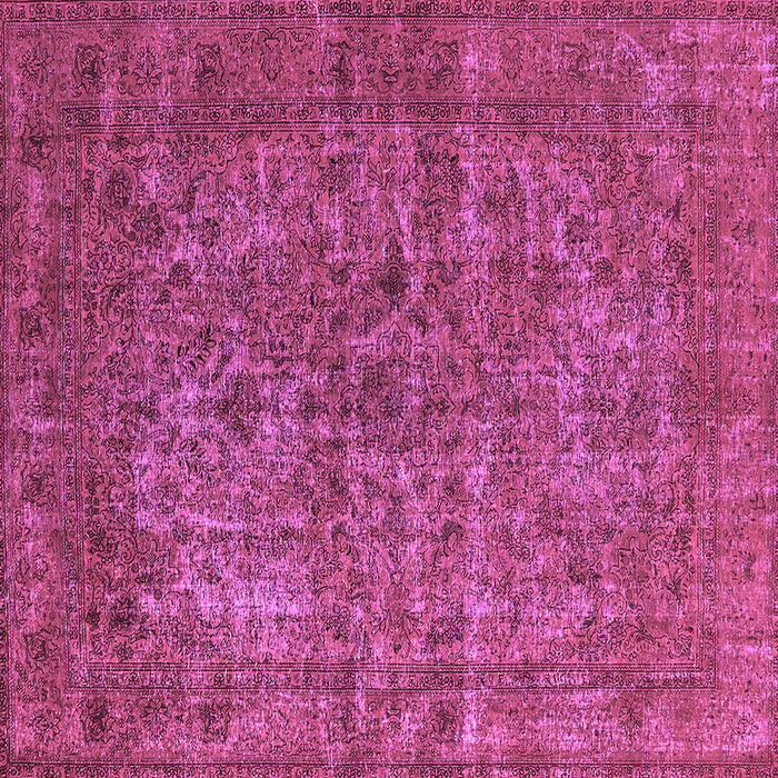 Square Machine Washable Oriental Purple Industrial Area Rugs, wshurb1079pur