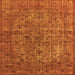 Square Oriental Orange Industrial Rug, urb1079org