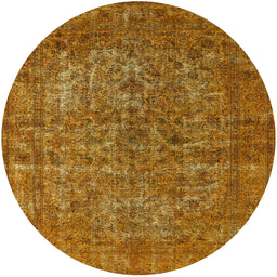 Round Machine Washable Industrial Modern Mahogany Brown Rug, wshurb1079