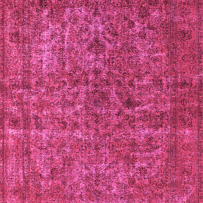 Machine Washable Oriental Pink Industrial Rug, wshurb1079pnk