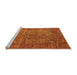 Sideview of Machine Washable Oriental Orange Industrial Area Rugs, wshurb1079org