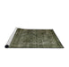 Sideview of Machine Washable Industrial Modern Khaki Green Rug, wshurb1080