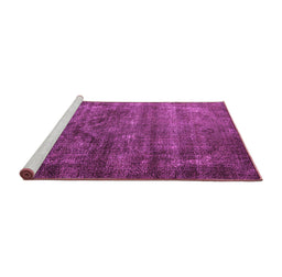 Sideview of Machine Washable Oriental Pink Industrial Rug, wshurb1080pnk