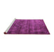 Sideview of Machine Washable Oriental Pink Industrial Rug, wshurb1080pnk