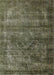 Mid-Century Modern Khaki Green Oriental Rug, urb1080