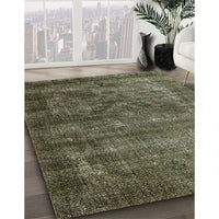 Mid-Century Modern Khaki Green Oriental Rug, urb1080