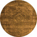 Round Oriental Orange Industrial Rug, urb1080org