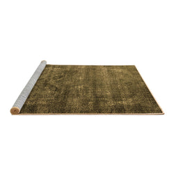 Sideview of Machine Washable Oriental Brown Industrial Rug, wshurb1080brn