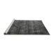 Sideview of Machine Washable Oriental Gray Industrial Rug, wshurb1080gry