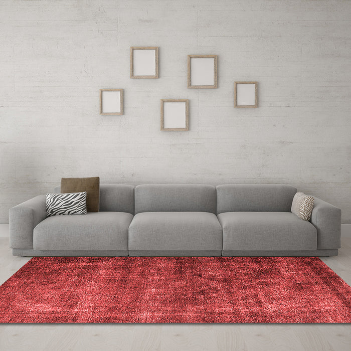Industrial Red Washable Rugs