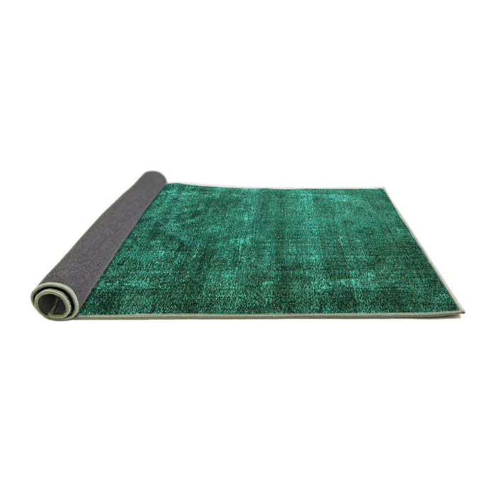 Sideview of Oriental Turquoise Industrial Rug, urb1080turq