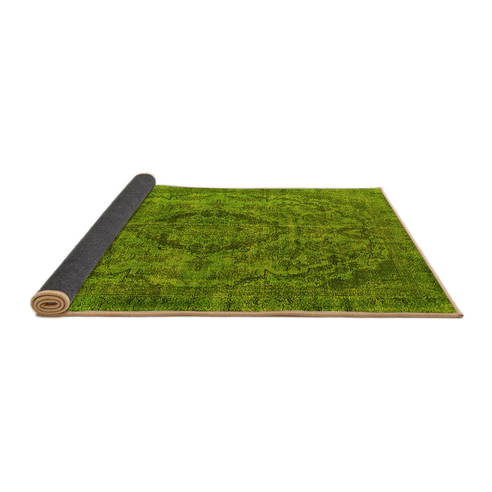 Sideview of Oriental Yellow Industrial Rug, urb1081yw