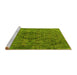 Sideview of Machine Washable Oriental Yellow Industrial Rug, wshurb1081yw