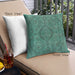 Front View of Mid-Century Modern Urban Square Light Sea Green Throw Pillow, 18 inch by 18 inch, pwurb1081