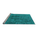 Sideview of Machine Washable Oriental Light Blue Industrial Rug, wshurb1081lblu