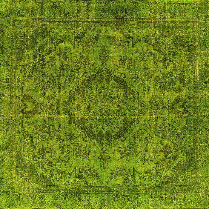 Square Oriental Yellow Industrial Rug, urb1081yw