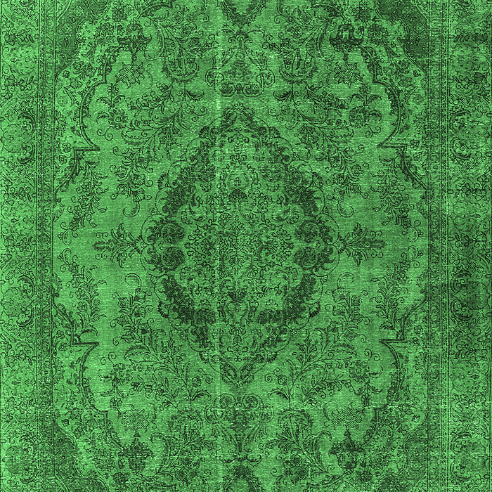 Machine Washable Oriental Emerald Green Industrial Area Rugs, wshurb1081emgrn