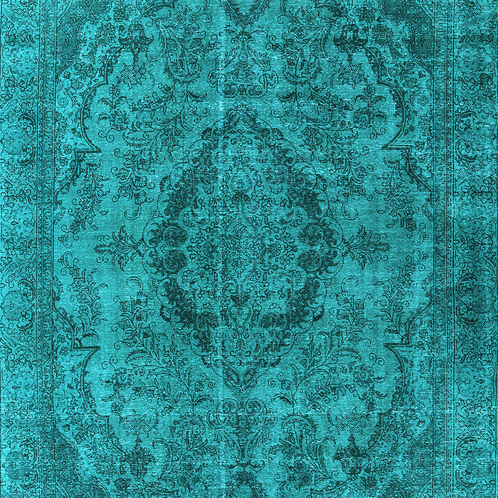 Machine Washable Oriental Light Blue Industrial Rug, wshurb1081lblu