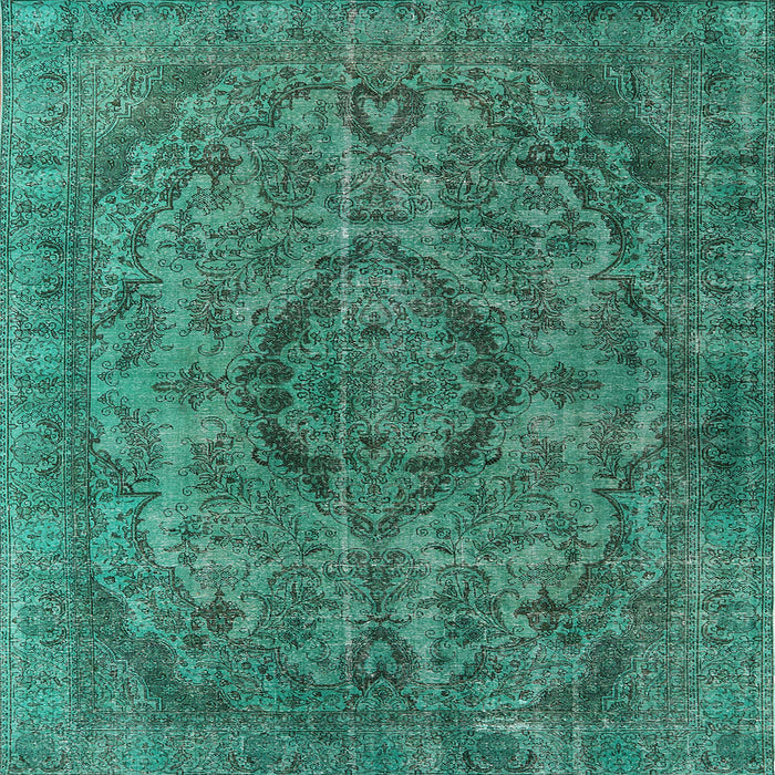 Square Machine Washable Industrial Modern Light Sea Green Rug, wshurb1081