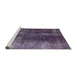 Sideview of Machine Washable Industrial Modern Purple Rug, wshurb1082