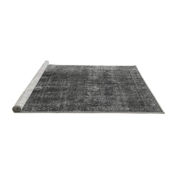 Sideview of Machine Washable Persian Gray Bohemian Rug, wshurb1082gry
