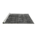 Sideview of Machine Washable Persian Gray Bohemian Rug, wshurb1082gry