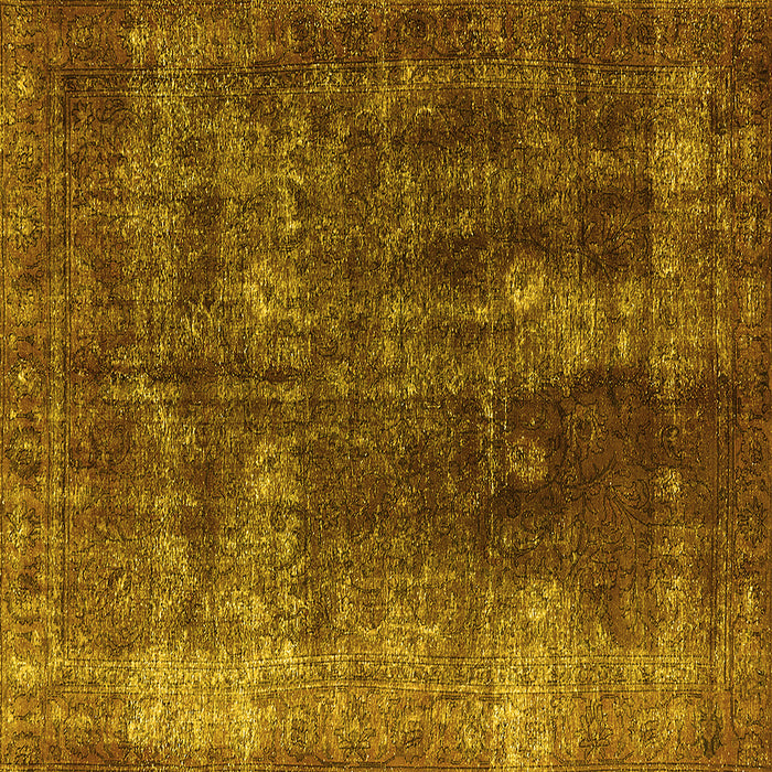 Square Persian Yellow Bohemian Rug, urb1082yw