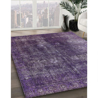 Mid-Century Modern Purple Persian Rug, urb1082