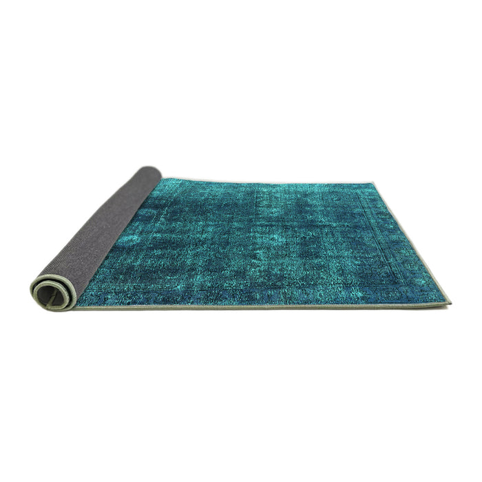 Sideview of Persian Turquoise Bohemian Rug, urb1082turq