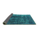 Sideview of Persian Turquoise Bohemian Rug, urb1082turq