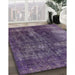 Mid-Century Modern Purple Persian Rug in Family Room, urb1082