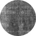 Round Persian Gray Bohemian Rug, urb1082gry