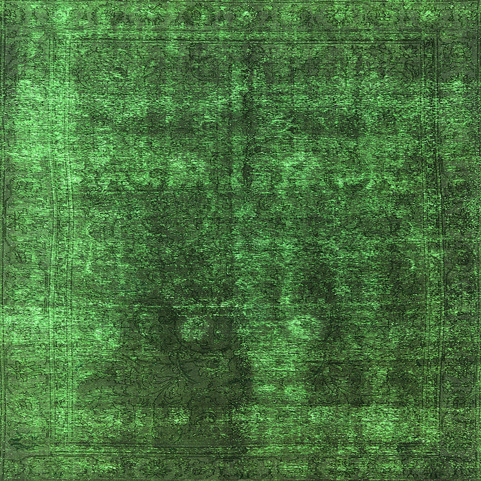 Square Machine Washable Persian Green Bohemian Area Rugs, wshurb1082grn