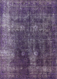 Machine Washable Industrial Modern Purple Rug, wshurb1082