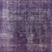 Square Machine Washable Industrial Modern Purple Rug, wshurb1082