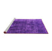 Sideview of Machine Washable Persian Purple Bohemian Area Rugs, wshurb1082pur