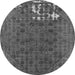 Round Persian Gray Bohemian Rug, urb1083gry