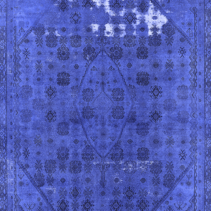 Machine Washable Persian Blue Bohemian Rug, wshurb1083blu