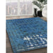 Machine Washable Industrial Modern Blue Ivy Blue Rug in a Family Room, wshurb1083